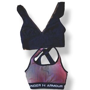 Under Armour Sports Bra Padded Small and AERIE Lace Bra Wirefree Size XSmall